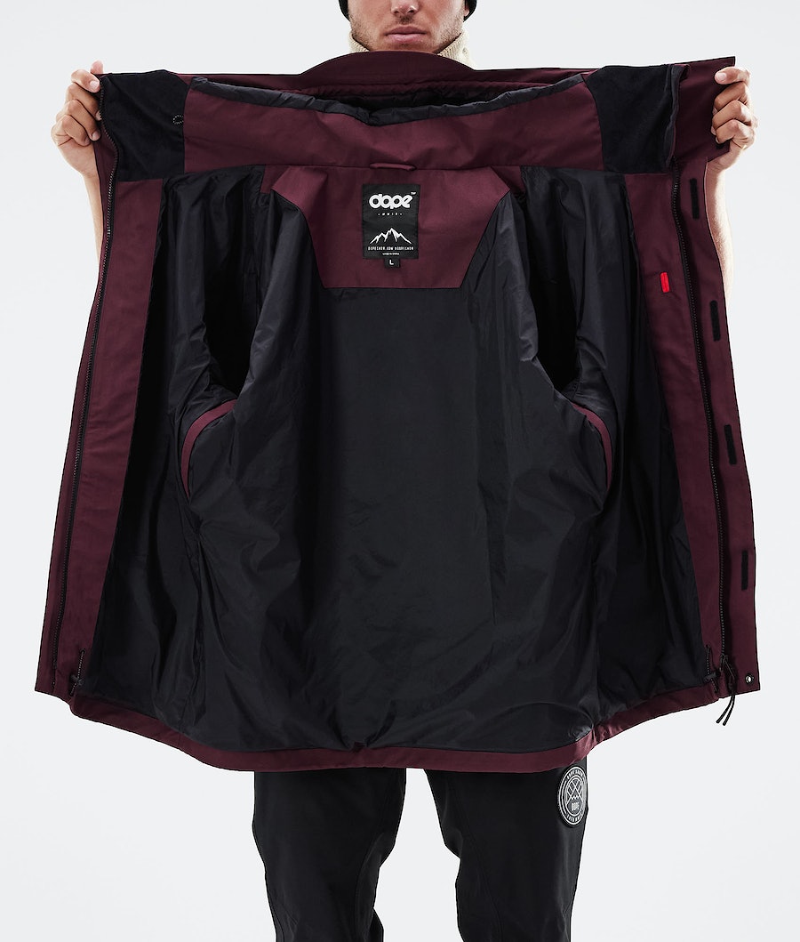 Chaqueta Snowboard Dope Blizzard Full Zip 2021 Hombre Burdeos | 012-JIDMVB
