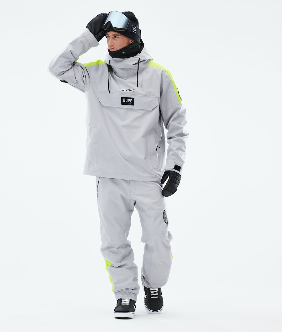 Chaqueta Snowboard Dope Blizzard LE Hombre Rayadas Gris Claro | 124-MTOGHA