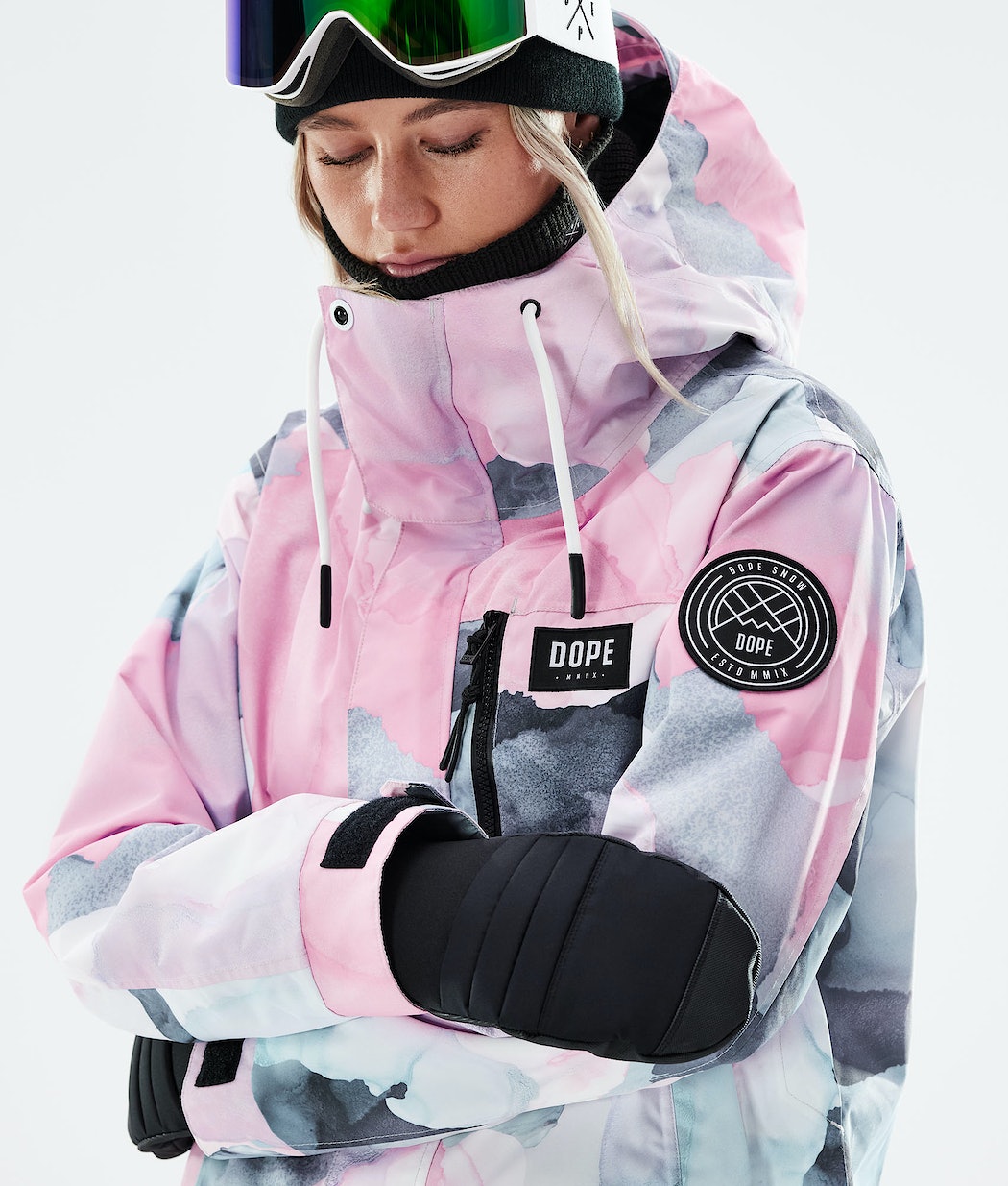 Chaqueta Snowboard Dope Blizzard W Full Zip 2021 Mujer Multicolor Rosas | 054-ZORLXS