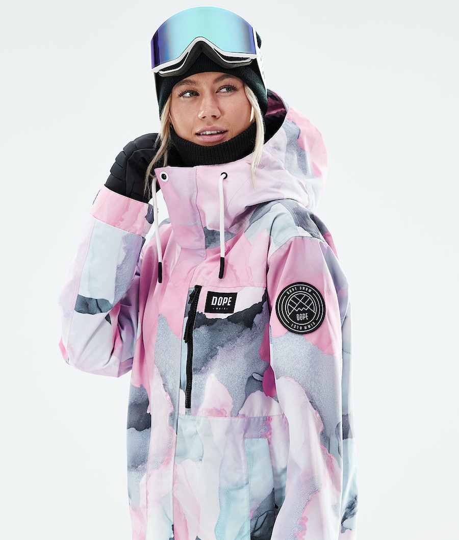 Chaqueta Snowboard Dope Blizzard W Full Zip 2021 Mujer Multicolor Rosas | 054-ZORLXS