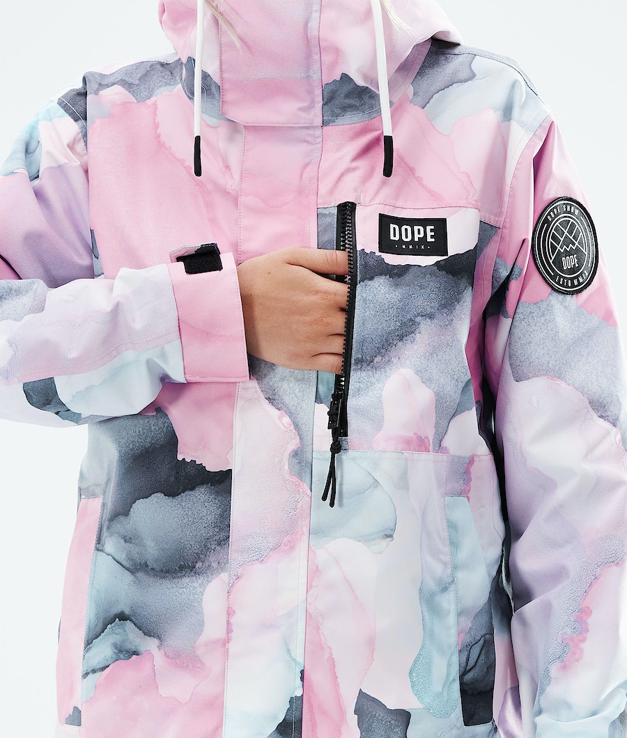 Chaqueta Snowboard Dope Blizzard W Full Zip 2021 Mujer Multicolor Rosas | 054-ZORLXS