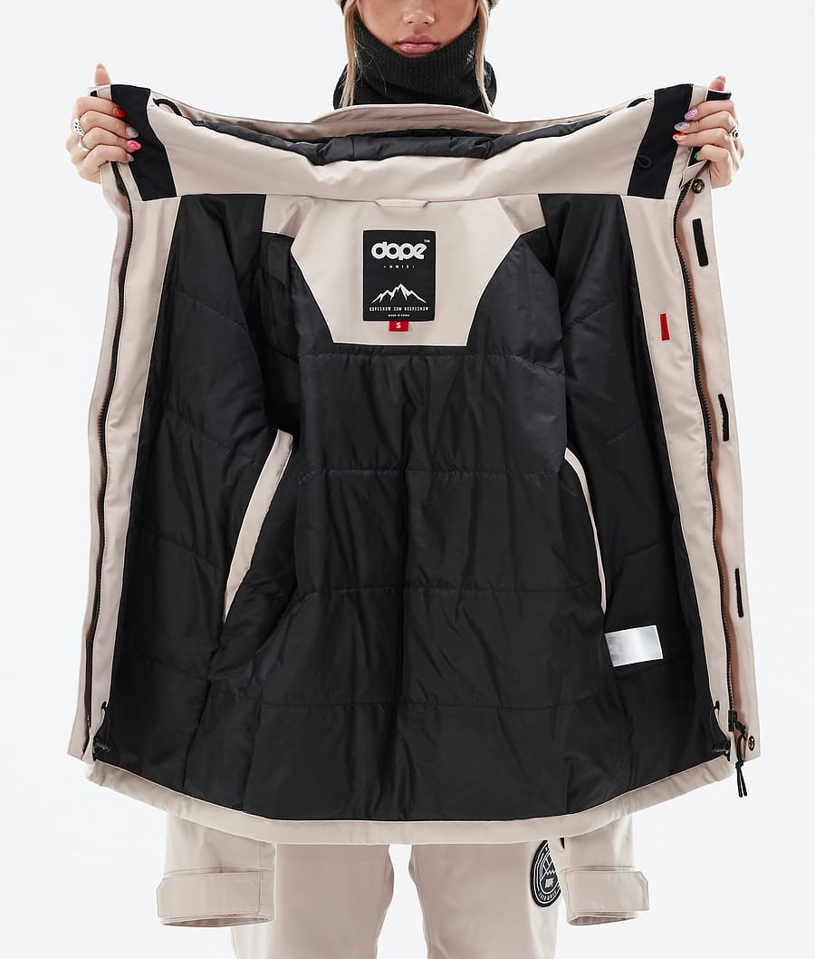 Chaqueta Snowboard Dope Blizzard W Full Zip Mujer Marrones | 376-BRWEVU