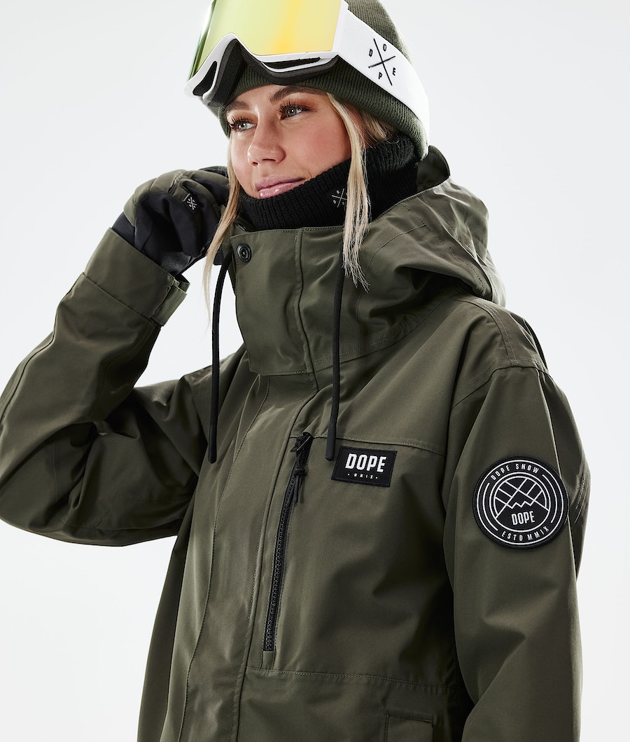 Chaqueta Snowboard Dope Blizzard W Full Zip 2021 Mujer Verde Oliva Verde | 395-KRXGEU