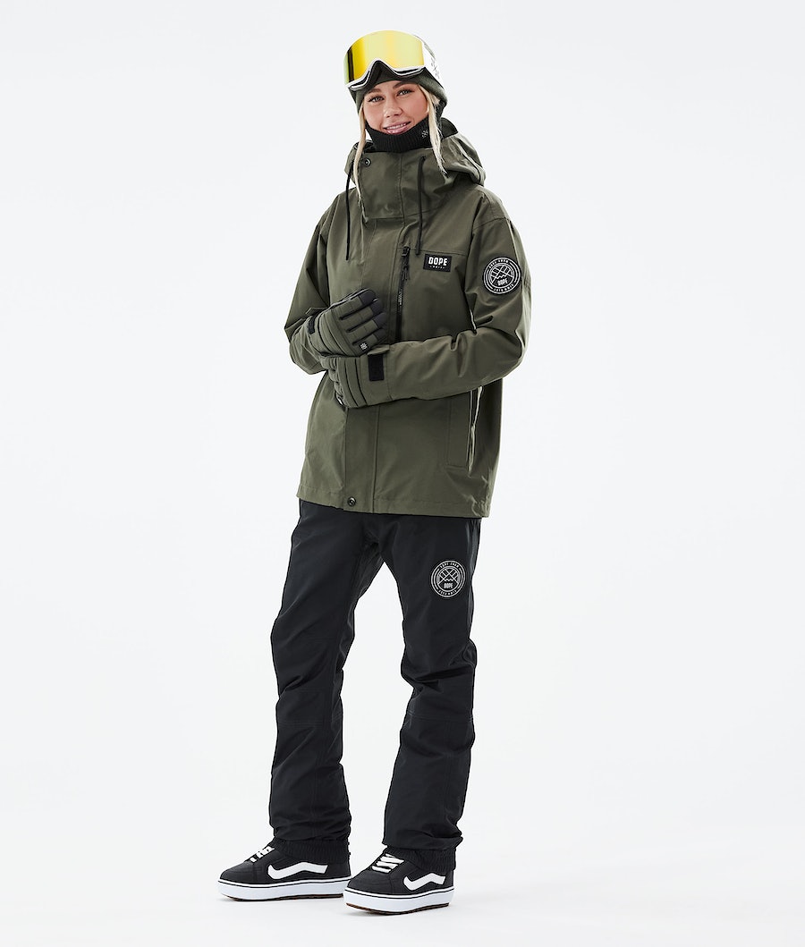 Chaqueta Snowboard Dope Blizzard W Full Zip 2021 Mujer Verde Oliva Verde | 395-KRXGEU