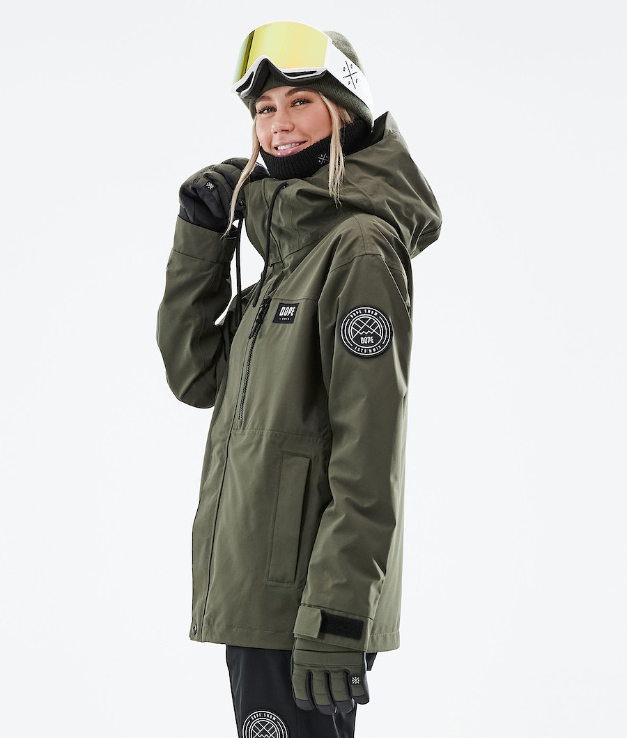 Chaqueta Snowboard Dope Blizzard W Full Zip 2021 Mujer Verde Oliva Verde | 395-KRXGEU