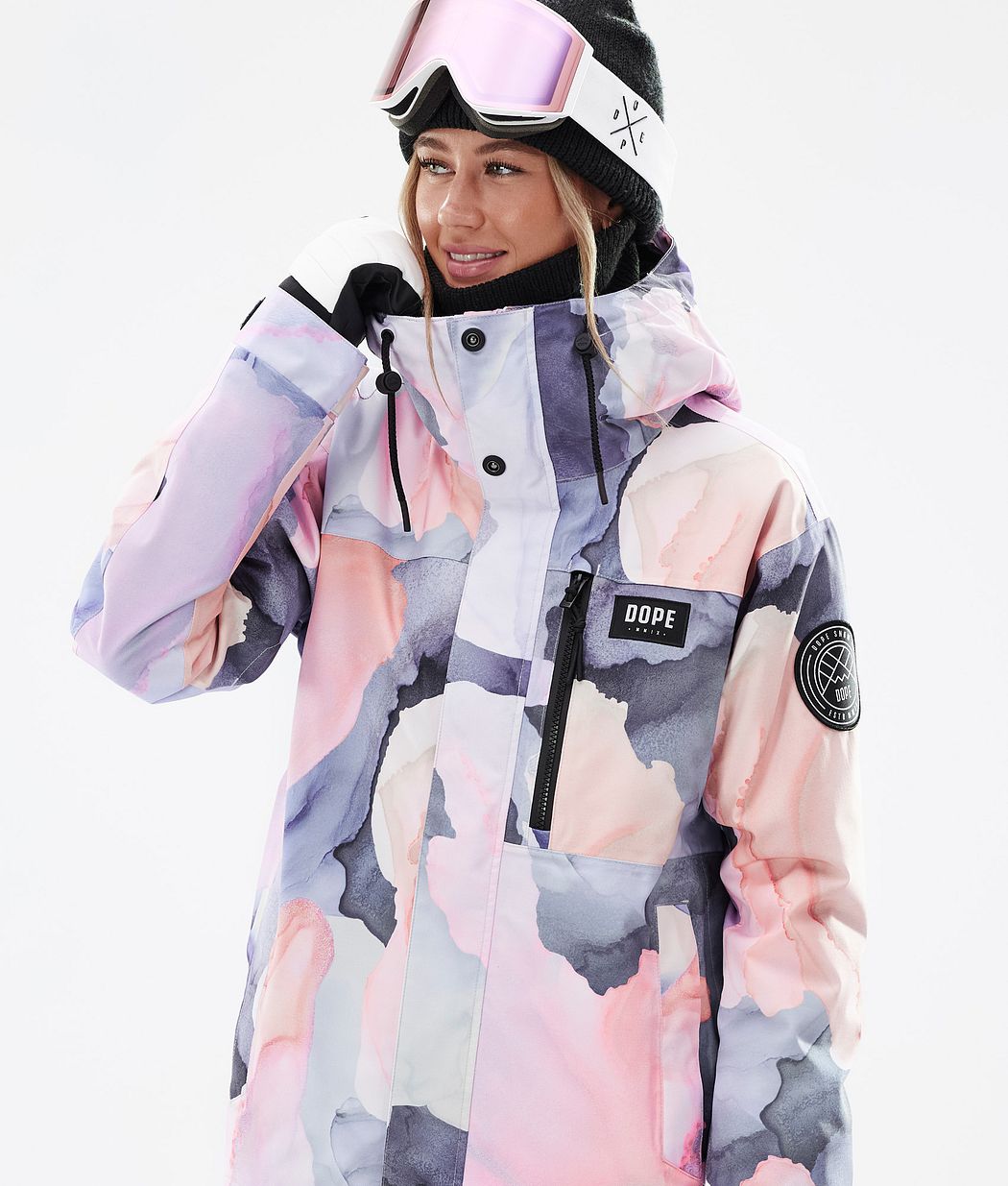 Chaqueta Snowboard Dope Blizzard W Full Zip Mujer Multicolor Rosas | 846-FXQGNZ