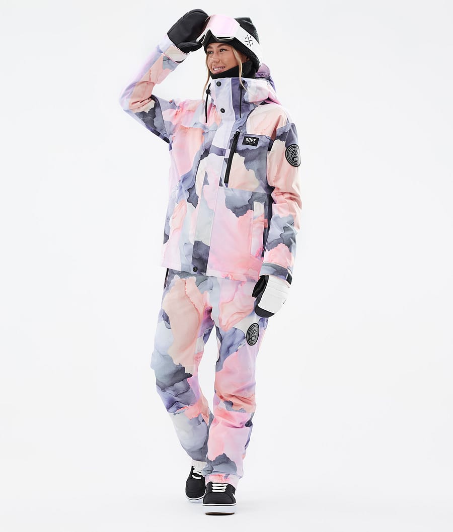 Chaqueta Snowboard Dope Blizzard W Full Zip Mujer Multicolor Rosas | 846-FXQGNZ