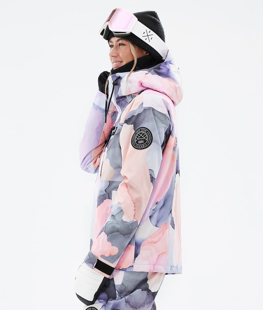 Chaqueta Snowboard Dope Blizzard W Full Zip Mujer Multicolor Rosas | 846-FXQGNZ