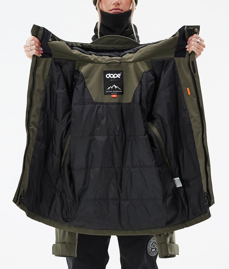 Chaqueta Snowboard Dope Blizzard W Full Zip Mujer Verde Oliva Verde | 903-JIPBMF
