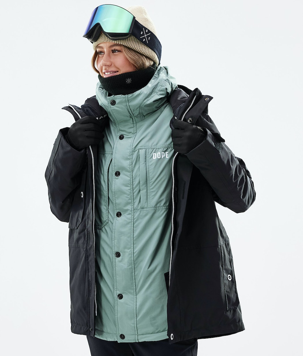 Chaqueta Snowboard Dope Insulated W Mujer Verde | 142-BSXNPO