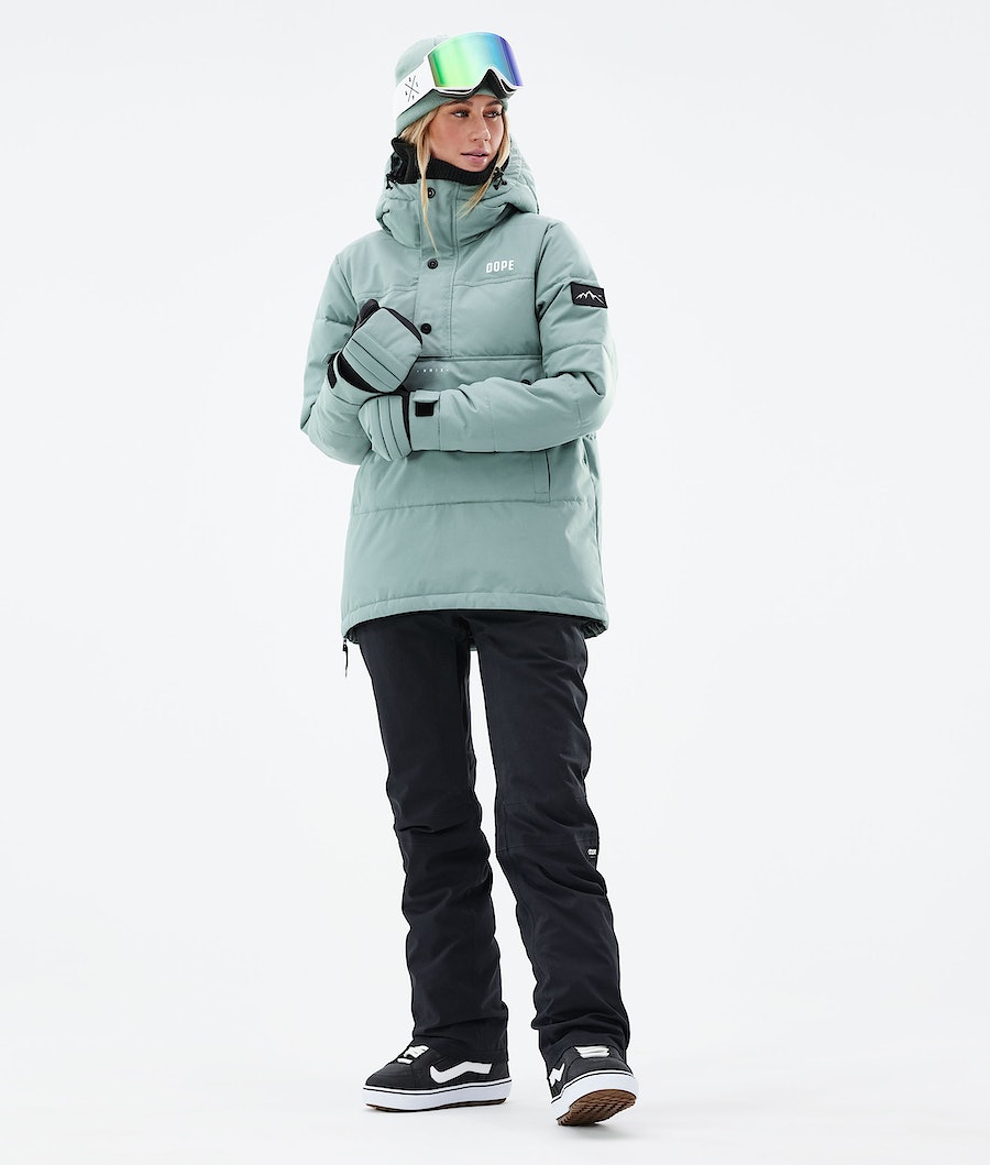 Chaqueta Snowboard Dope Puffer W 2021 Mujer Verde | 943-KYBQFE
