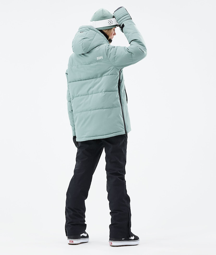 Chaqueta Snowboard Dope Puffer W 2021 Mujer Verde | 943-KYBQFE