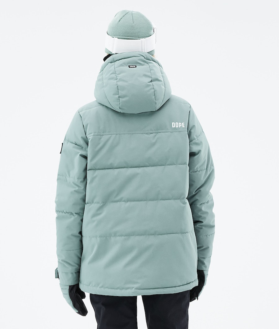 Chaqueta Snowboard Dope Puffer W 2021 Mujer Verde | 943-KYBQFE