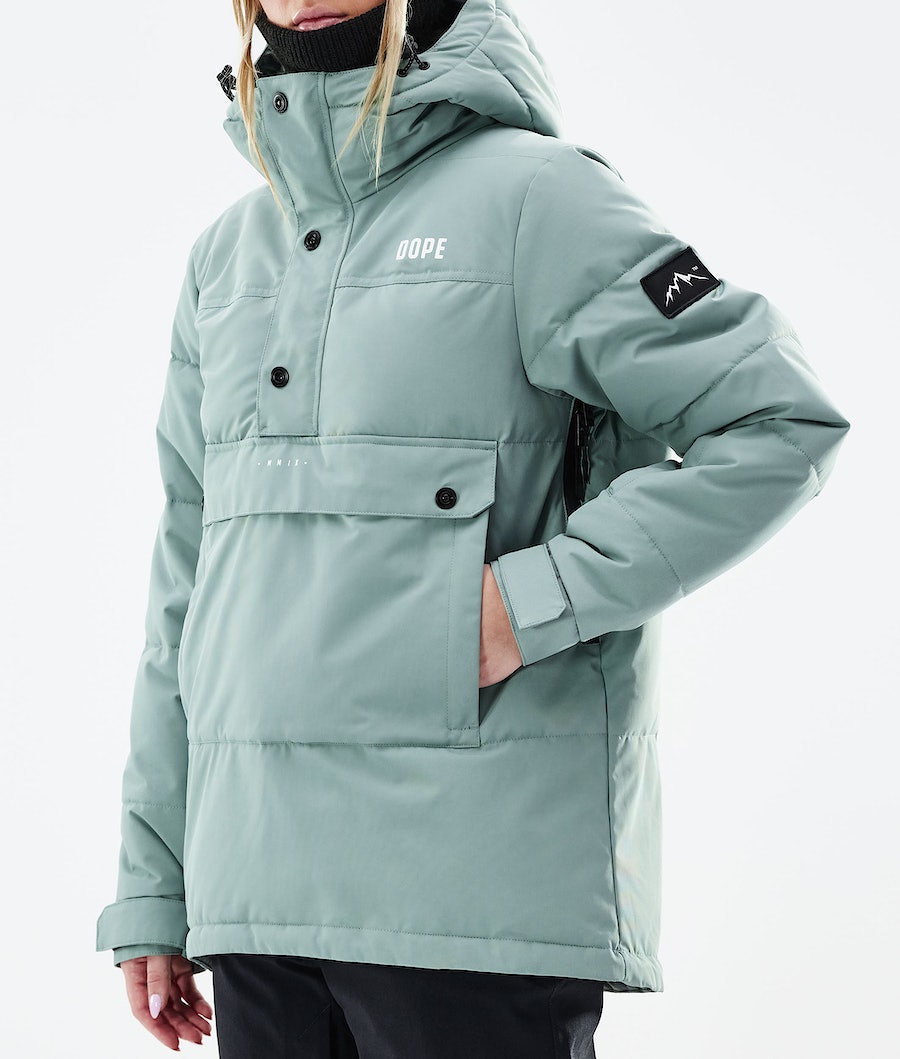 Chaqueta Snowboard Dope Puffer W 2021 Mujer Verde | 943-KYBQFE