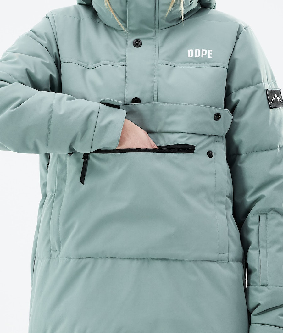 Chaqueta Snowboard Dope Puffer W 2021 Mujer Verde | 943-KYBQFE