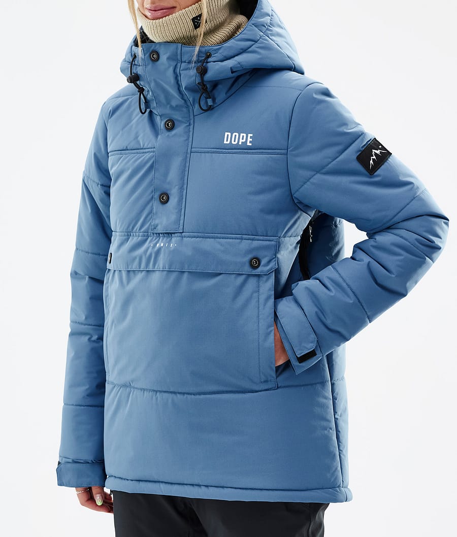 Chaqueta Snowboard Dope Puffer W Mujer Azules Gris | 321-BPSTAL