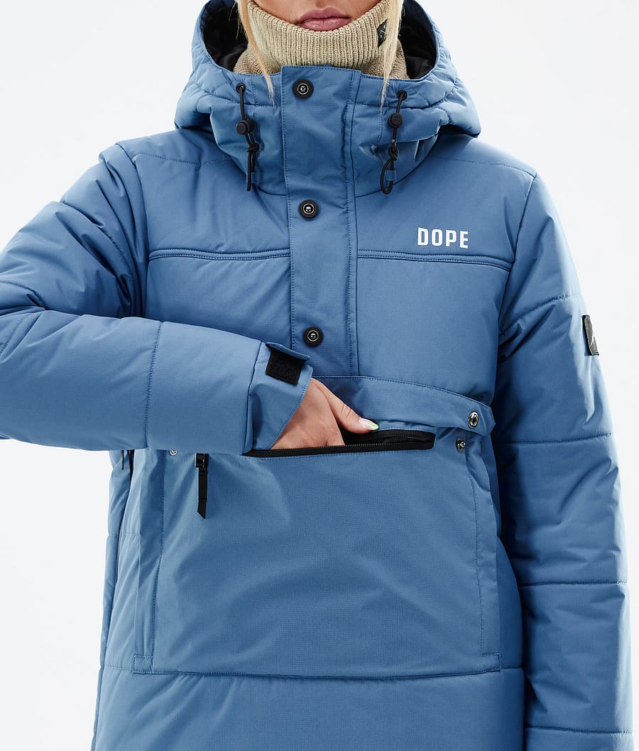 Chaqueta Snowboard Dope Puffer W Mujer Azules Gris | 321-BPSTAL
