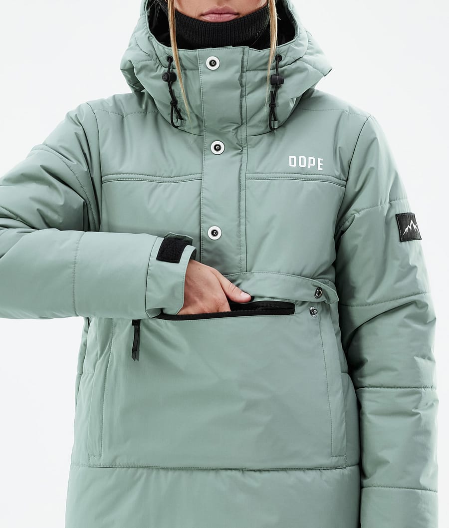 Chaqueta Snowboard Dope Puffer W Mujer Verde | 175-WEPYRO