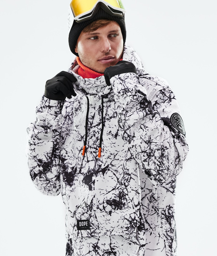 Chaqueta Snowboard Dope Wylie Hombre Blancas Negras | 671-JMQDVY