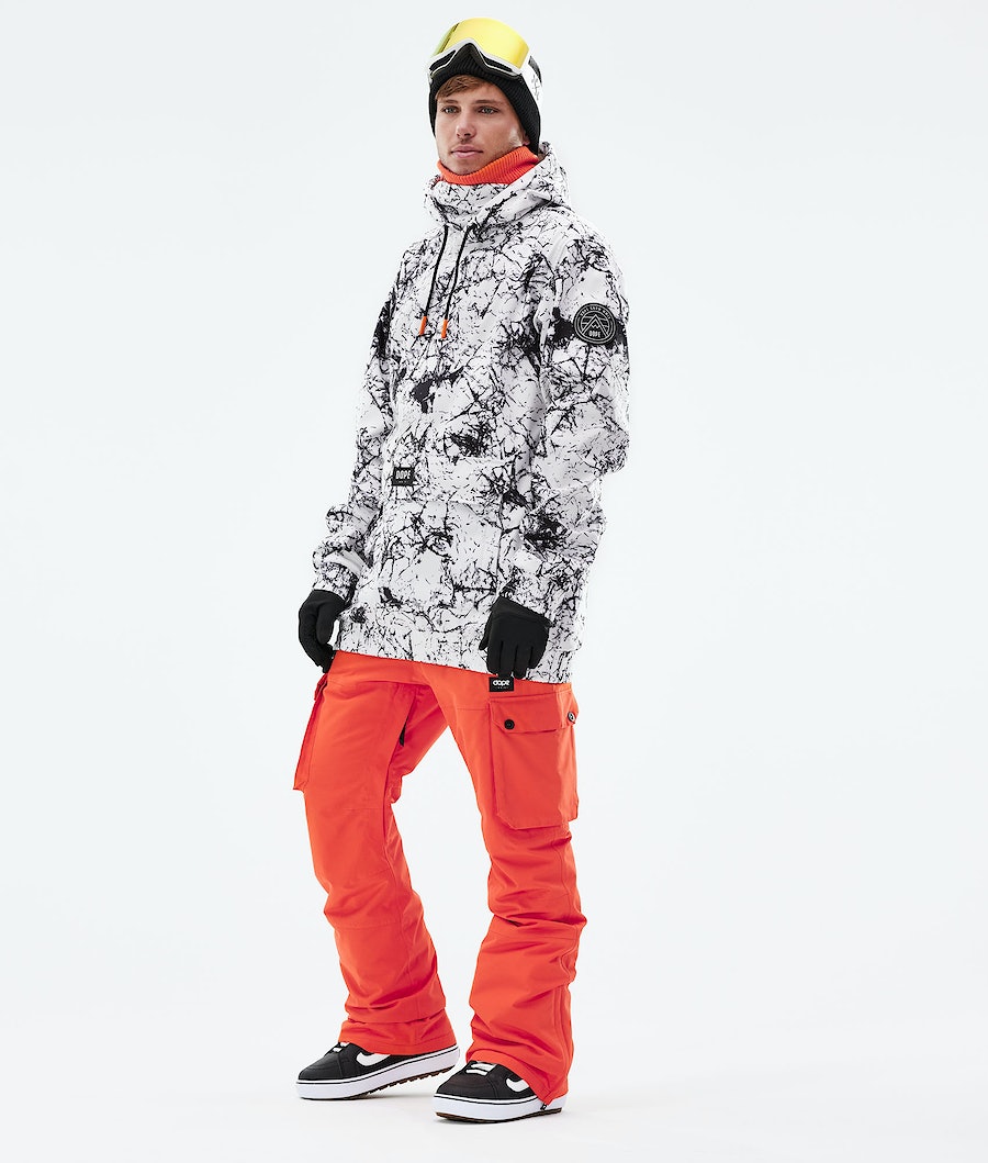 Chaqueta Snowboard Dope Wylie Hombre Blancas Negras | 671-JMQDVY