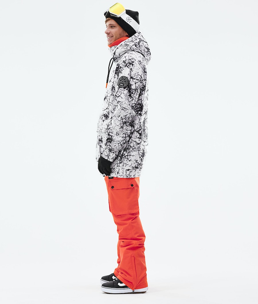 Chaqueta Snowboard Dope Wylie Hombre Blancas Negras | 671-JMQDVY
