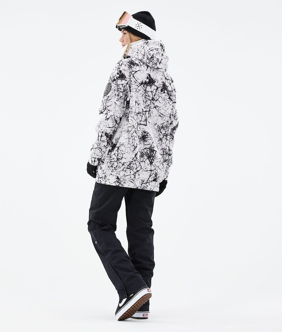 Chaqueta Snowboard Dope Wylie Mujer Blancas Negras | 369-LIGFJQ