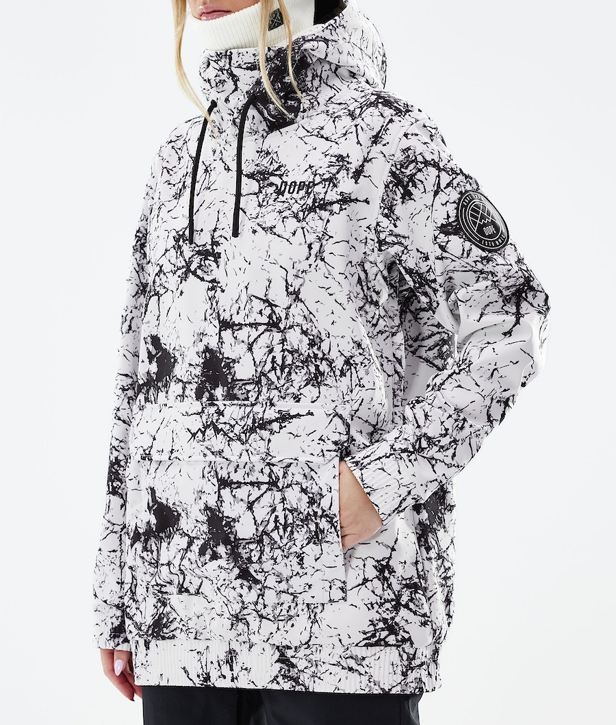 Chaqueta Snowboard Dope Wylie Mujer Blancas Negras | 369-LIGFJQ