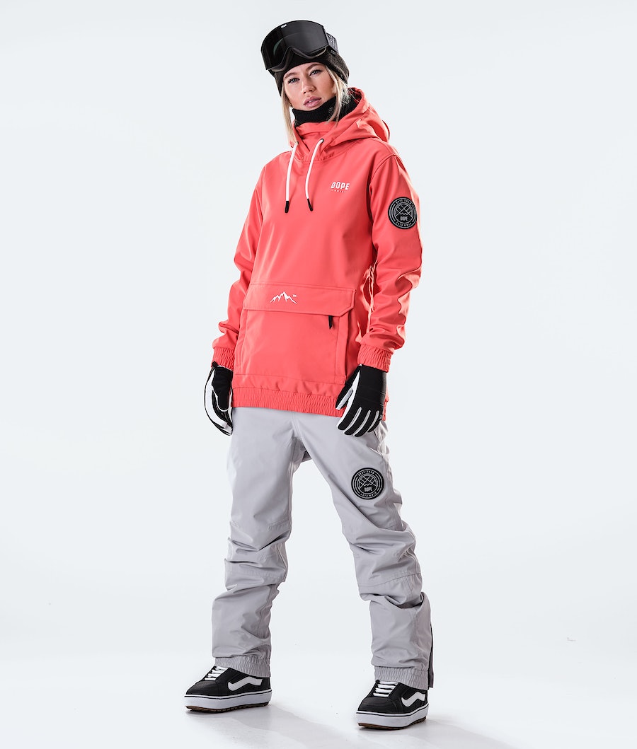 Chaqueta Snowboard Dope Wylie W 10k Mujer Coral | 014-QBIDFZ