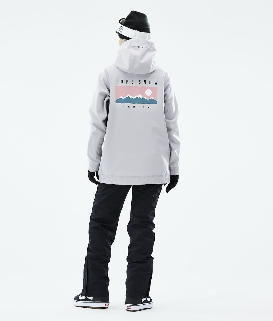 Chaqueta Snowboard Dope Yeti 2021 Mujer Gris Claro | 620-JNDQWK