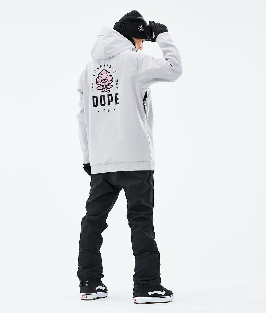 Chaqueta Snowboard Dope Yeti 2021 Mujer Rosas Gris Claro | 725-OSCQIX