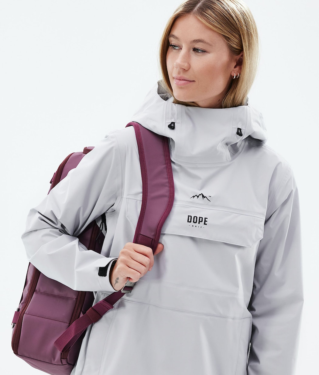 Chubasquero Dope Downpour W Mujer Gris Claro | 260-RXSULI