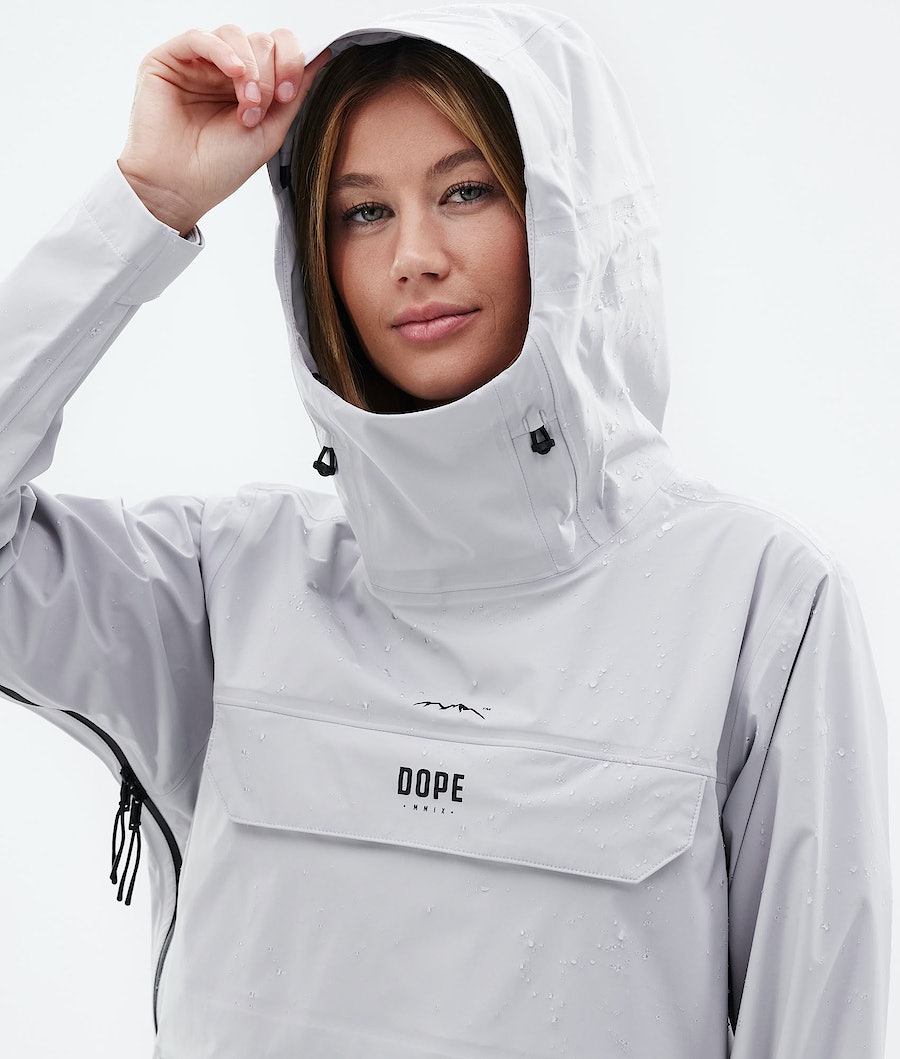Chubasquero Dope Downpour W Mujer Gris Claro | 260-RXSULI