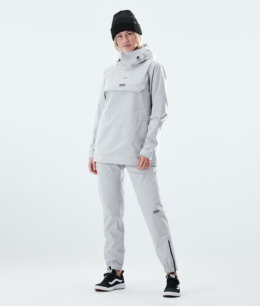 Chubasquero Dope Drizzard W Mujer Gris Claro | 137-QBPIMG