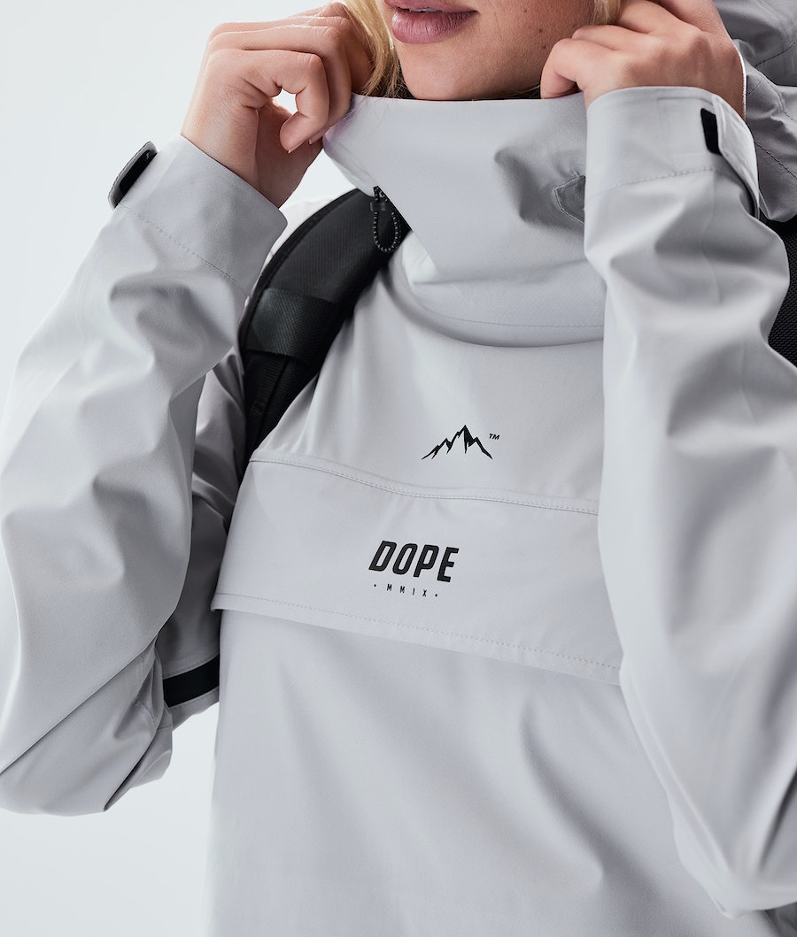Chubasquero Dope Drizzard W Mujer Gris Claro | 137-QBPIMG