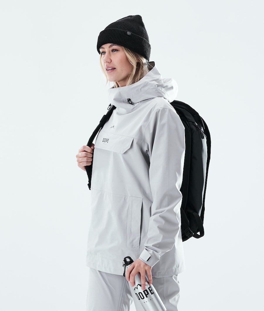 Chubasquero Dope Drizzard W Mujer Gris Claro | 137-QBPIMG