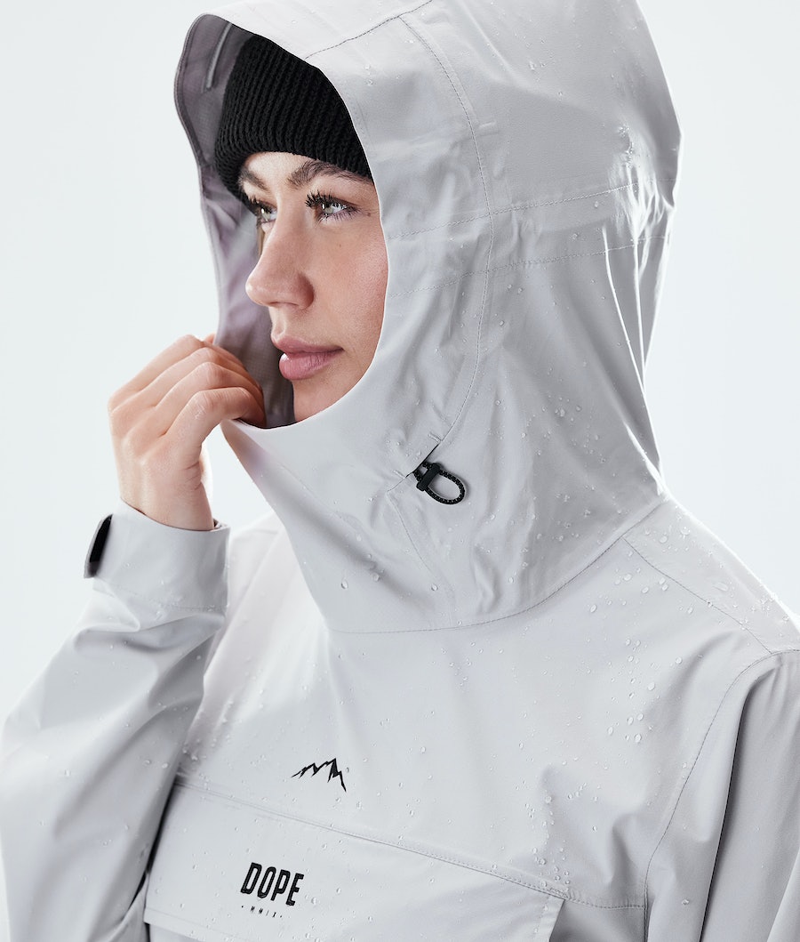 Chubasquero Dope Drizzard W Mujer Gris Claro | 137-QBPIMG