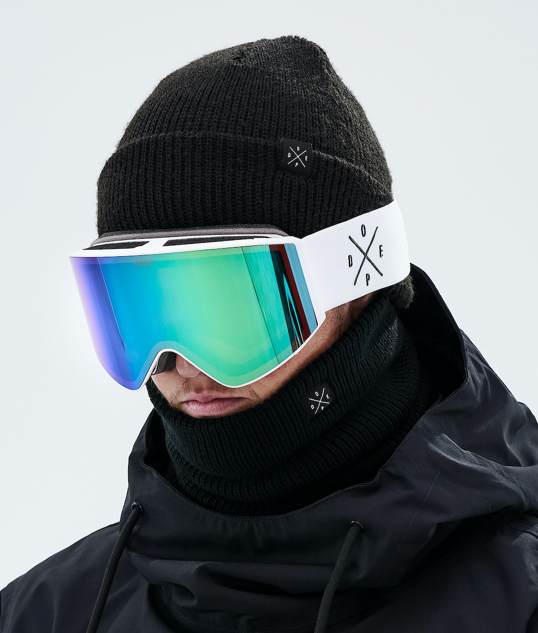 Gafas Esqui Dope Sight Hombre Blancas Verde | 437-LWXNMR
