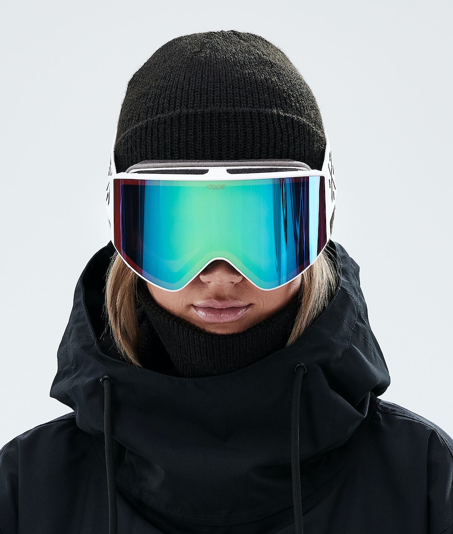 Gafas Esqui Dope Sight Mujer Blancas Verde | 645-BDZXTK
