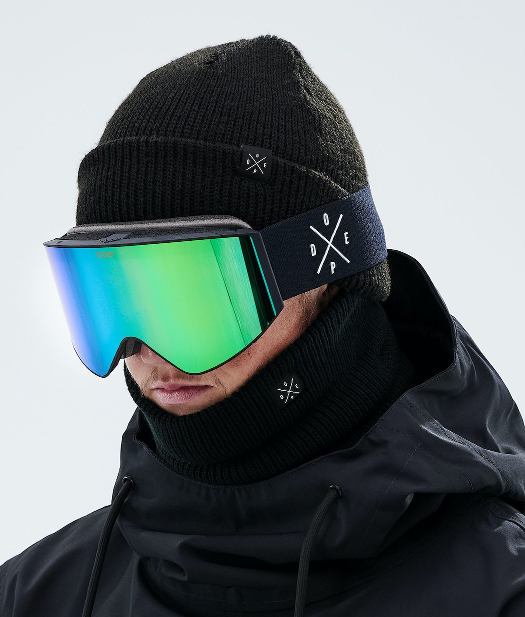 Gafas Esqui Dope Sight Mujer Negras Verde | 931-WIASFB