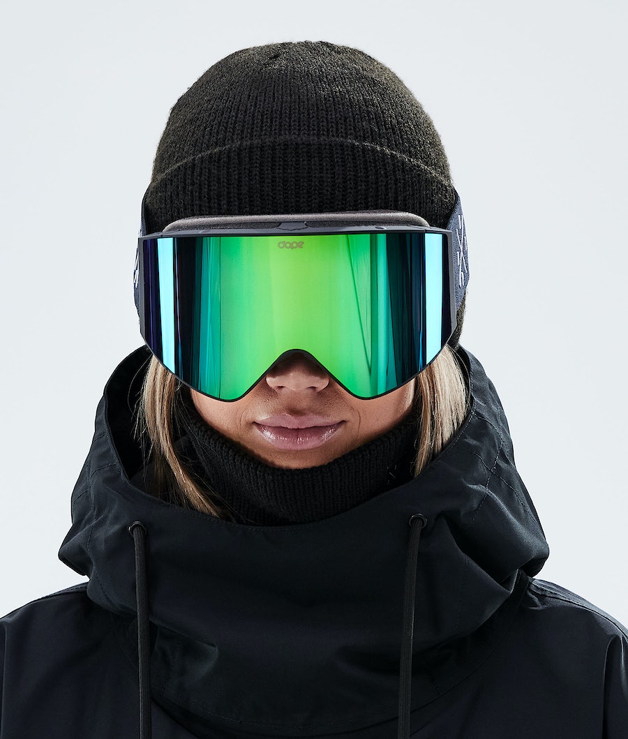 Gafas Esqui Dope Sight Mujer Negras Verde | 931-WIASFB