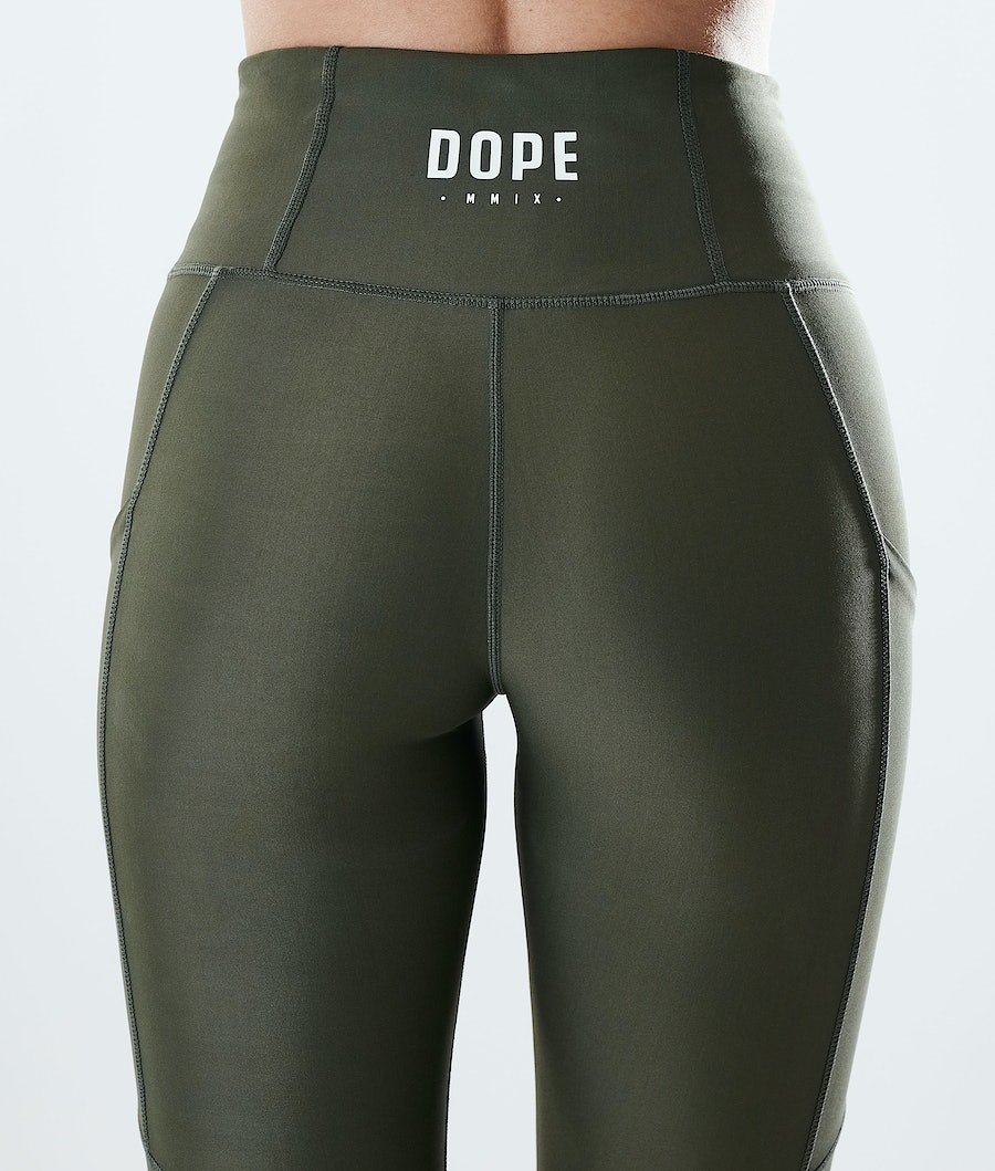 Leggins Dope Lofty Tech Mujer Verde Oliva Verde | 950-ZWCQFP