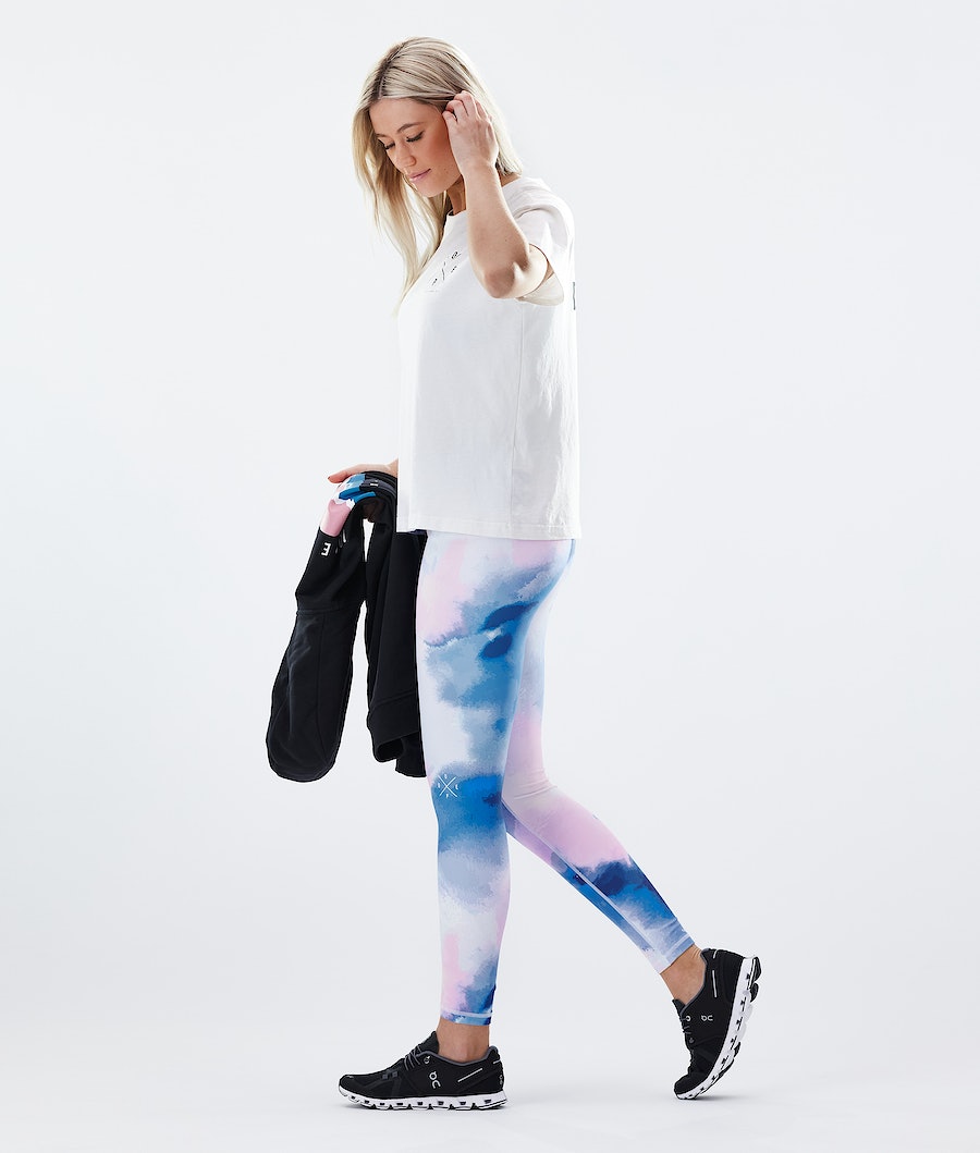 Leggins Dope Razor Mujer Azules Rosas | 837-TBZKVD