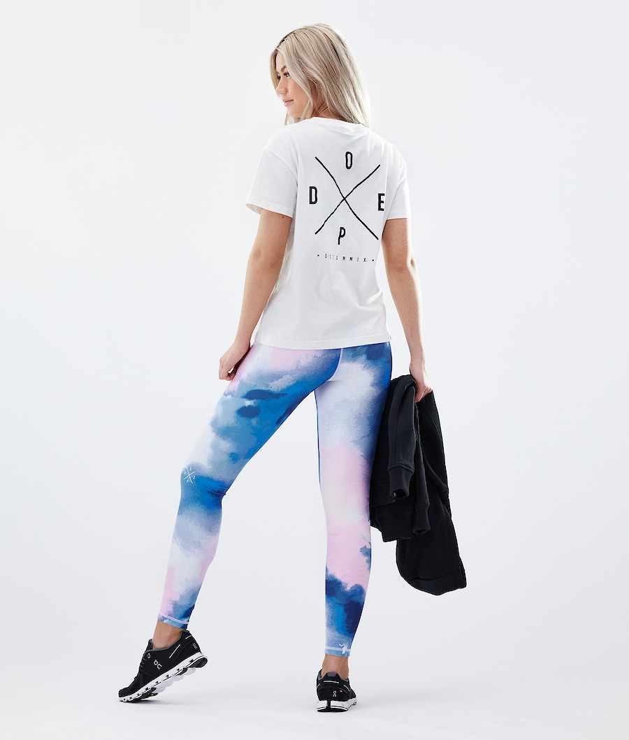 Leggins Dope Razor Mujer Azules Rosas | 837-TBZKVD