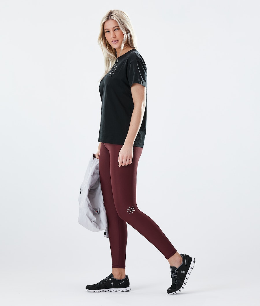 Leggins Dope Razor Mujer Burdeos | 487-THWNFA