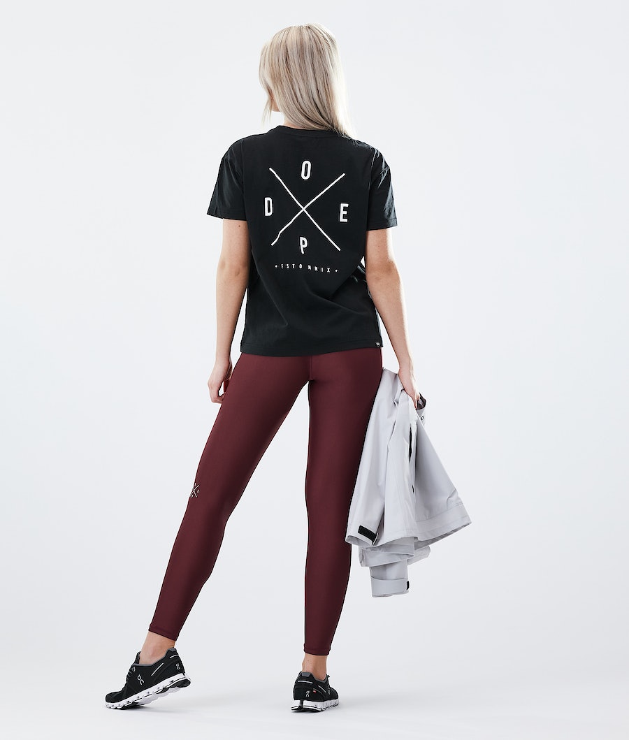 Leggins Dope Razor Mujer Burdeos | 487-THWNFA