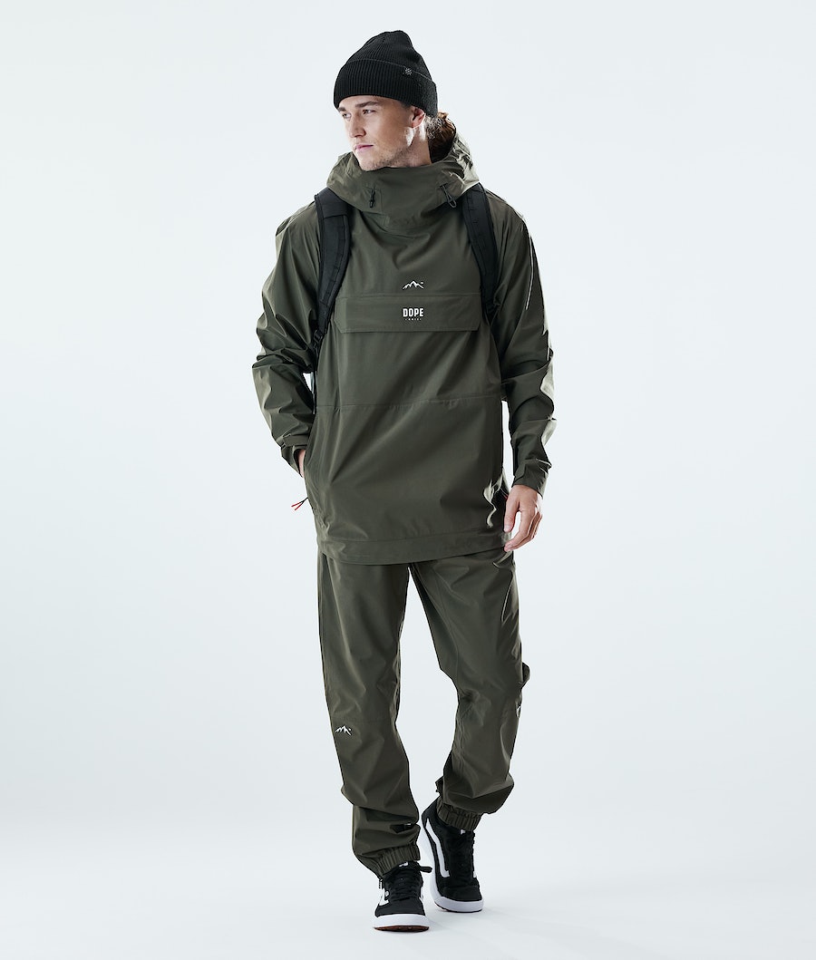 Pantalones Impermeables Dope Drizzard Hombre Verde Oliva Verde | 713-FIDKWO