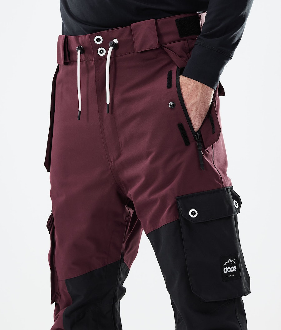 Pantalones Snowboard Dope Adept 2021 Hombre Burdeos Negras | 314-UQCVRH