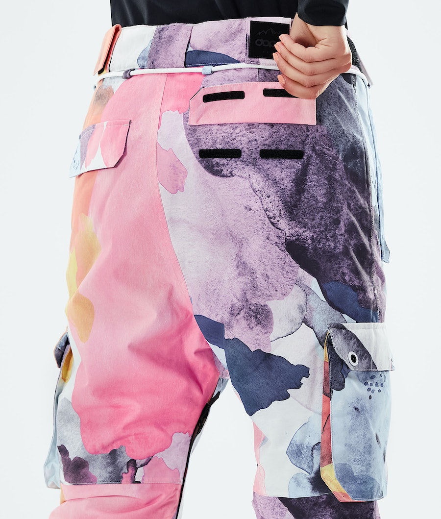 Pantalones Snowboard Dope Iconic W 2021 Mujer Multicolor Rosas | 329-KGUYPI