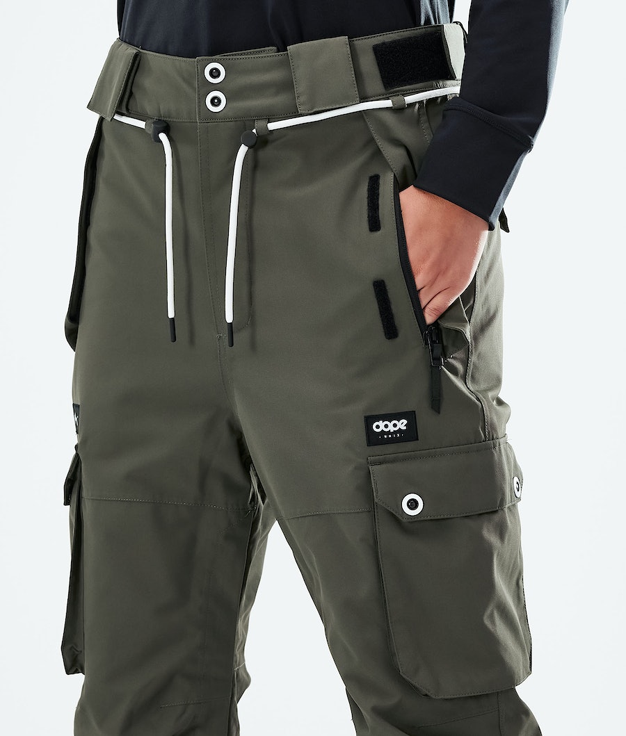 Pantalones Snowboard Dope Iconic W 2021 Mujer Verde Oliva Verde | 682-VDMFIQ