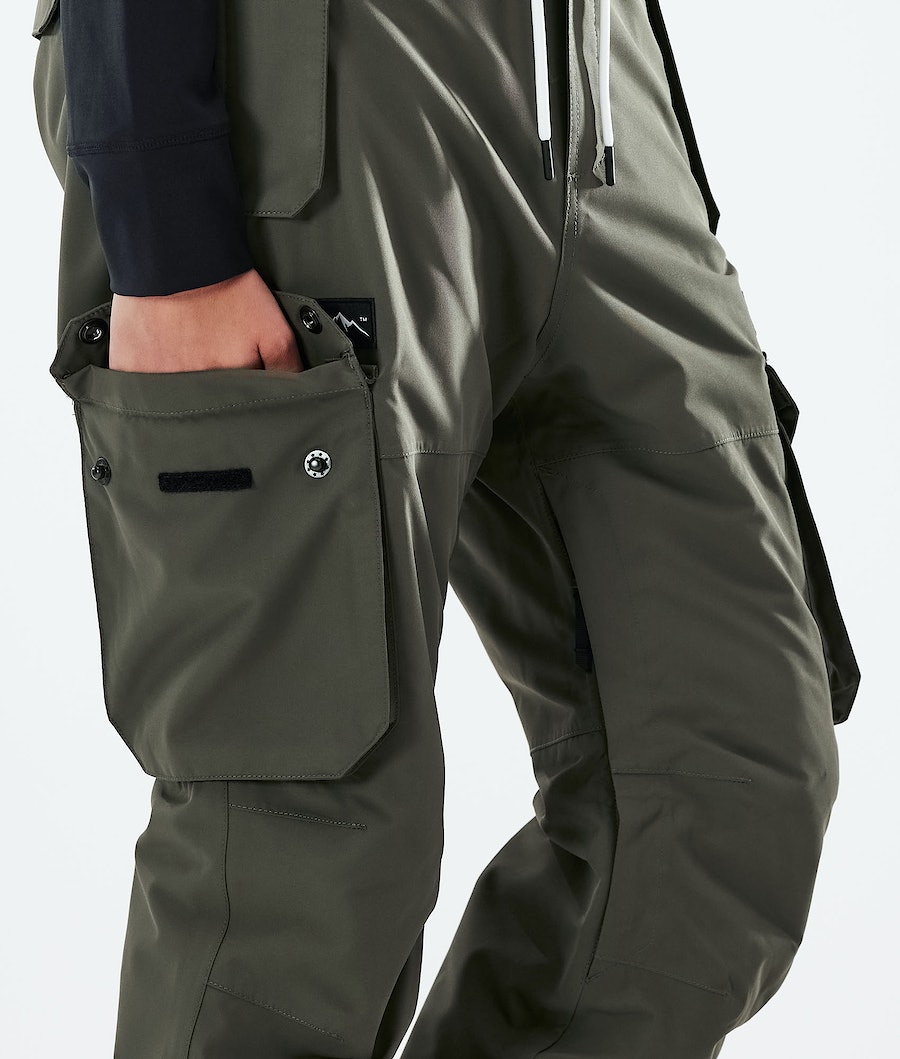Pantalones Snowboard Dope Iconic W 2021 Mujer Verde Oliva Verde | 682-VDMFIQ